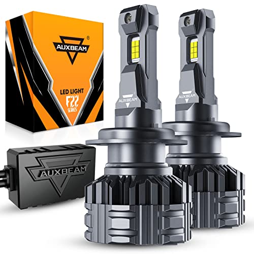 Auxbeam 2023 F22 Series H7 LED Bulbs, 24000LM 700% Brighter High Power 110W LED Bulbs, 6500K Cool White H7 LED Conversion Kits Bulb with Five-Layer Cooling System, Canbus Ready ( Pack of 2) Auxbeam 2023 F22 Series H7 LED Bulbs, 24000LM 700% Brighter High Power 110W LED Bulbs, 6500K Cool White H7 LED Conversion Kits Bulb with Five-Layer Cooling System, Canbus Ready ( Pack of 2)