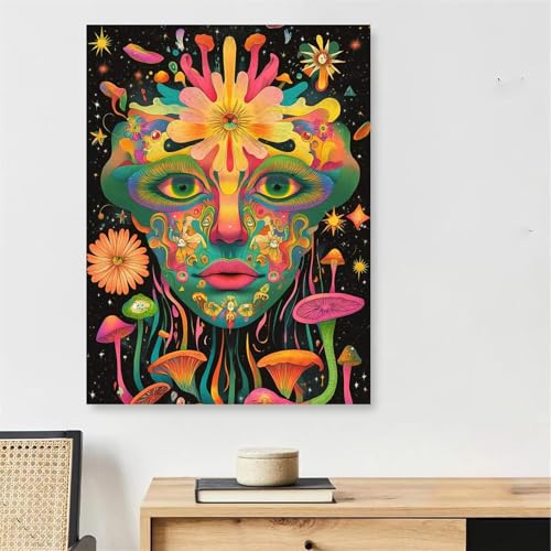Peinture par numero adulte avec cadre 50x70cm, kit complet d'art abstrait Model472