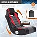 X Rocker Flash Floor Rocker Gaming Chair, Headrest Mounted Speakers, Integrated 2.0 Wired Audio System, Reclines, 5132401, 30.71