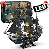CubicFun Puzzle 3D LED 68 CM Black Pearl - Maquette de Bateau de la...