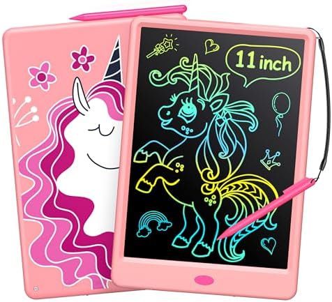 TECJOE LCD Writing Tablet for Kids with Pattern, 11 Inch Colorful Doodle Board Drawing Tablet for Kids, Kids Travel Games Activity Learning Toys Birthday Gifts for 3 4 5 6 Year Old Boys Toddlers