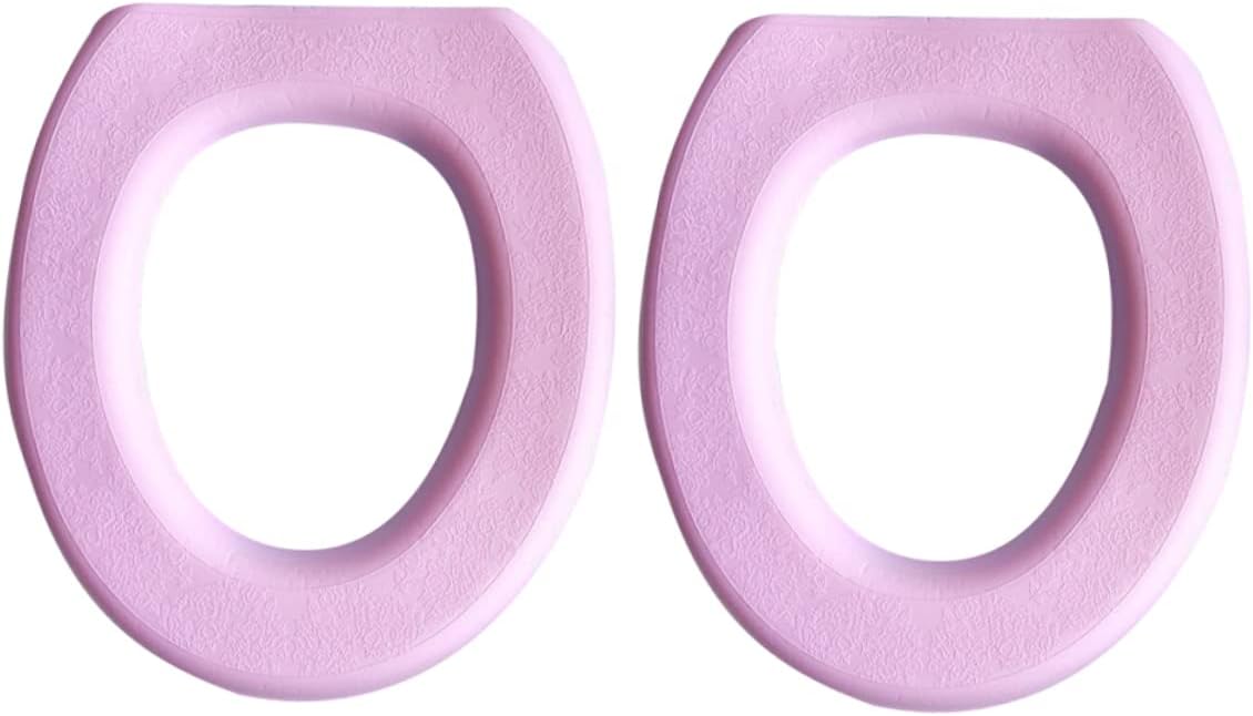 Amosfun 6pcs Thickened O-Shaped Toilet Seat Cover Pads for Home Bathroom Soft and Comfortable Toilet Cushion Easy to Clean and Practical