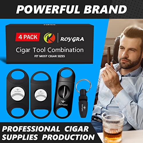 image for roygra Cigar Cutter Set, Enlarge Guillotine, Guillotine, Enlarge V-Cut