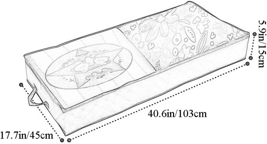 3 Pieces Under-Bed Storage Bags, Large Capacity Clothes Closet Organizer Containers with Window, Portable Foldable Storage Bins for Clothing Blanket (Color : Gray)