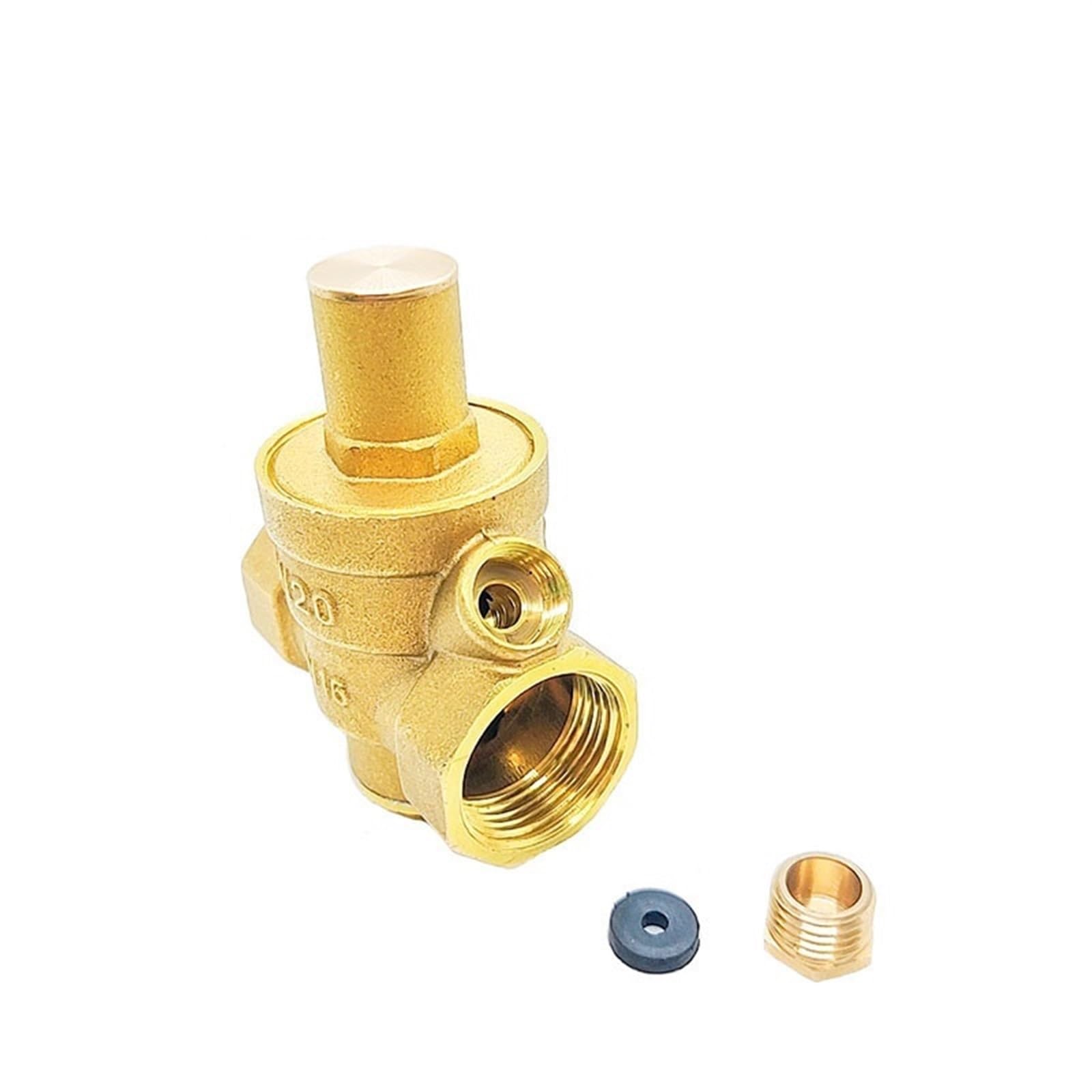 water pressure gauge airbrush compressor air compr Válvula reductora de presión de agua de latón, regulador de mantenimiento de presión de agua de 1-1/2 ", válvula de alivio ajustable, válvula reducto