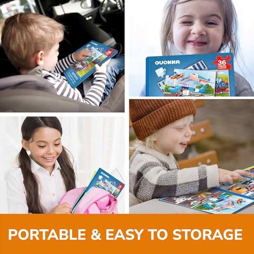 Image of Magnetic Puzzles for Toddlers 3-5 - Kids Travel Toys for Boys and Girls | 36 Pieces Sudoku Toddler Puzzles Ages 2-4 - Learning Transport Travel Game for Kids Ages 4-6 - Car Airplane Road Trip Games