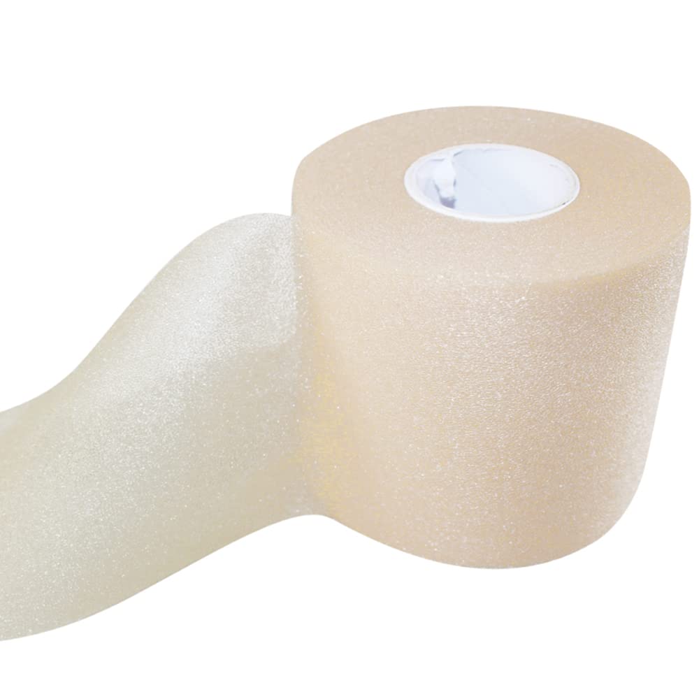 Bende elastiche autoadesive, confezione da 5 nastri medici 7 cm x 27 m, traspiranti, elastiche, per sport atletici, da usare su ginocchia, gomiti, caviglie (bianco)