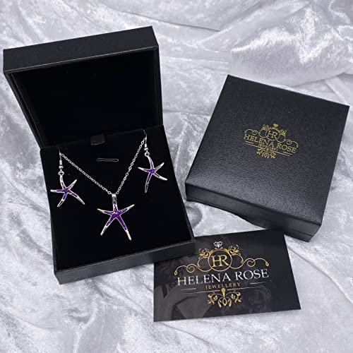 Collar colgante de diseño de estrellas de mar con pendientes de esmalte mujer 4