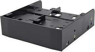 Floppy Drive Adapter Bracket,Install 2.5/3.5in Drives Into 5.25 in Bay, Fits 6X 2.5in HDD SSD or 2X 2.5in HDD SSD 1x 3.5in HDD, Supports 7mm to 15mm 2.5in HDD
