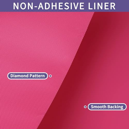 Image of Crasts Multipurpose Super Strong EVA Anti-Slip Kitchen Mats for Cupboard | Washable Shelf Liners for Kitchen Shelves, Cabinet Placemats (Pink, 45W x 500L cm (5L m))