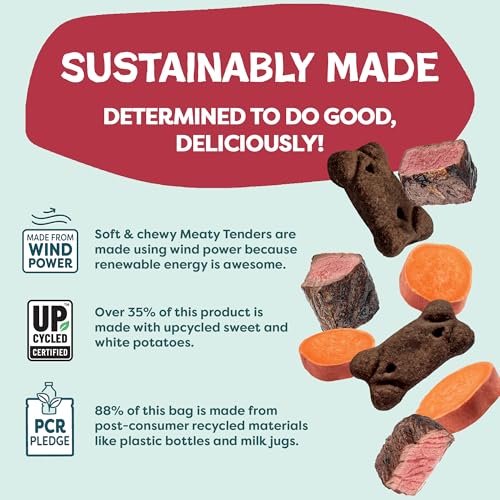 Image of Shameless Pets Soft & Chewy Dog Treats, Beef Up Meaty Tenders, 1.5lb - Real Beef is 1st Ingredient - Grain Free, No Corn or Soy - Digestive Support - for Small, Medium & Large Dogs