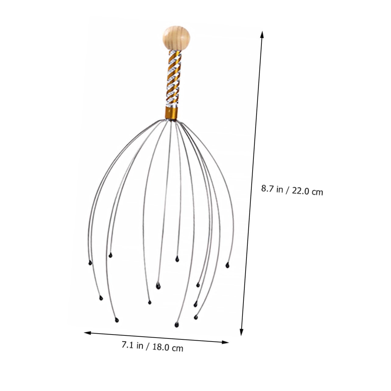 12piezas Masajeador De Cabeza Forma De Pulpo Herramienta De Masaje Escalpéico Estimula Puntos De Acupuntura Relajación y Bienestar Diseño Ergonómico y Seguro