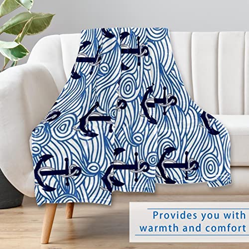 Couverture chaude pour camping et plage jeté de lit à motifs marins - 7