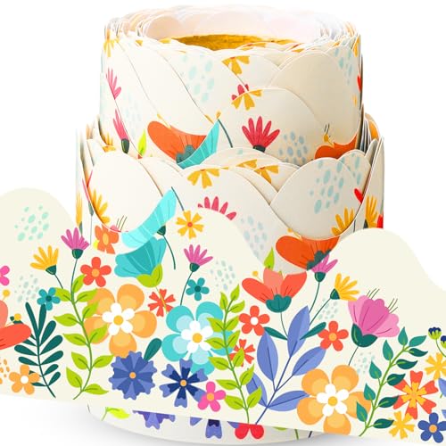 Fuutreo 32.8 ft Spanish Bulletin Board Borders Hispanic Heritage Month Bulletin Border Office Scalloped Trim for School Fiesta National Wedding Party Decoration