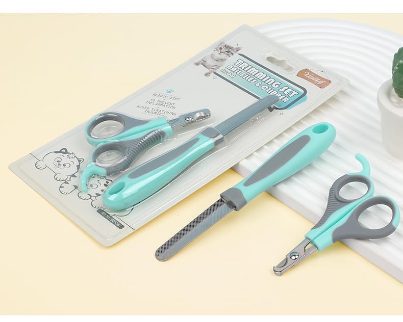 Generic Pet Nail Clippers, Small Animal Toenail Trimmer Kit, Multiple Sizes, Light Green and Silver