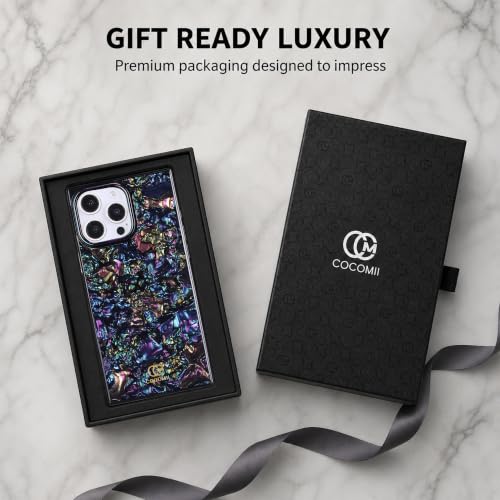 Image of COCOMII Rectangle for iPhone 16 Pro Max Case, Nebula Abalone Shell