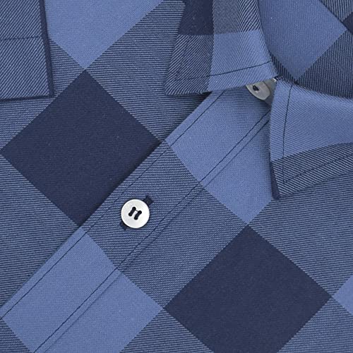 Image of GHPC 100% Cotton Big /Buffalo Checks Half Sleeves Regular Fit Formal Shirt for Men