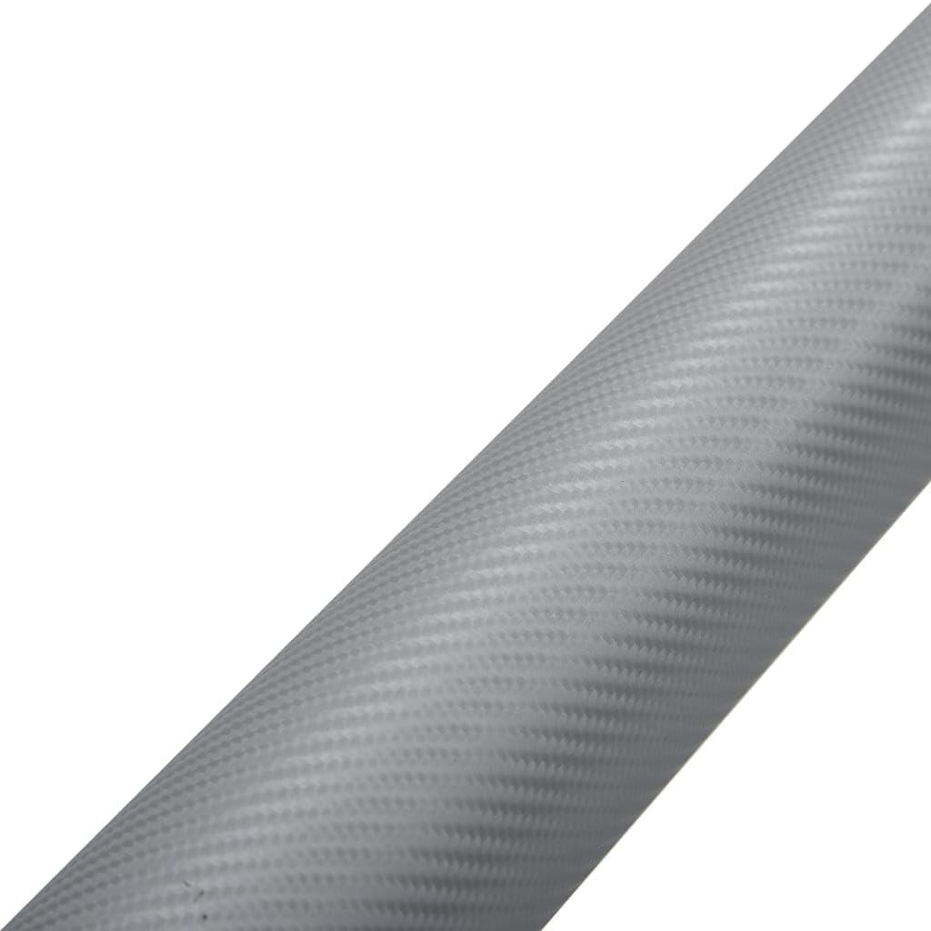 Pellicola per auto, 2 pezzi, 4D, argento, 100 x 150 cm, in PVC, autoadesiva, senza bolle, antigraffio, per carrozzeria, tuning, pellicola decorativa, protezione solare e interni