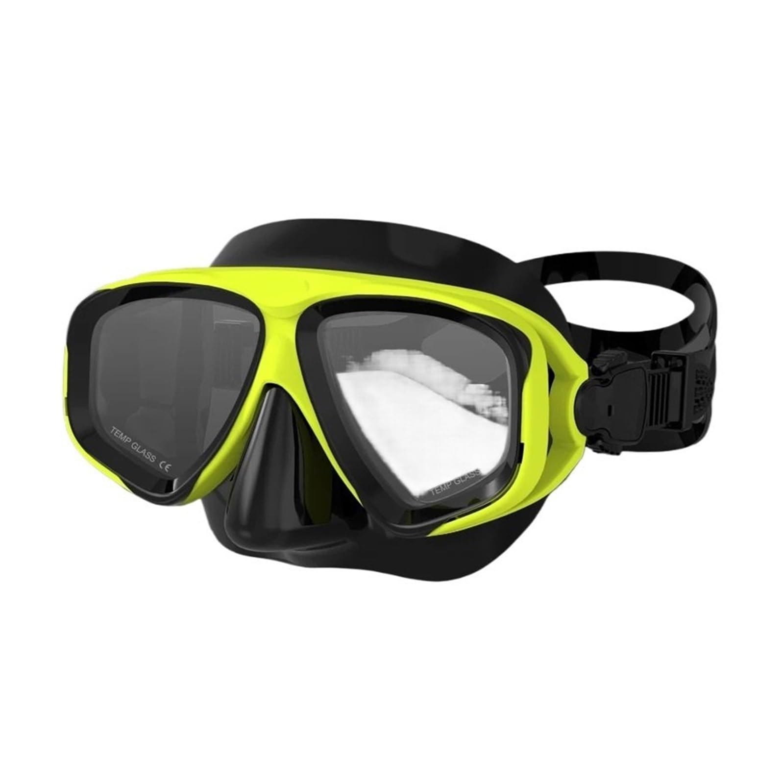 Buceo Kit de de Buceo Máscara de Buceo con Gafas antivaho y Tubo de Snorkel con Correa Ajustable para natación de Adultos(Yellow)