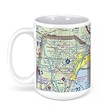 Appleton International Airport (ATW), Challenger Drive, Appleton, WI, USA FAA Sectional Aeronautical Charts Chart Mug, 15oz