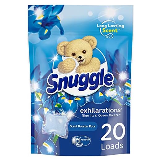 Snuggle Exhilarations In-Wash Laundry Scent Booster Pacs, Blue Iris Bliss, 20 Count