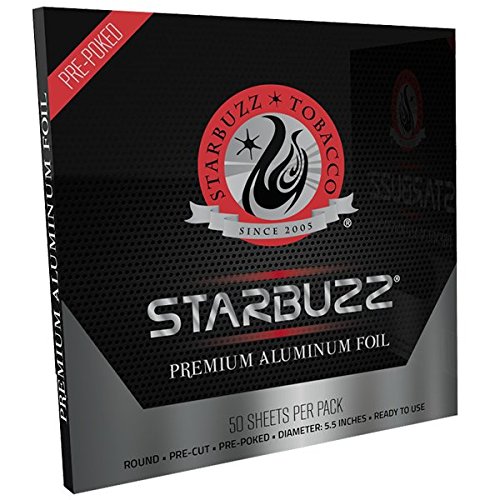 Starbuzz Premium Round Pre-poked Aluminum foil 5.5" Ready To Use 50pk