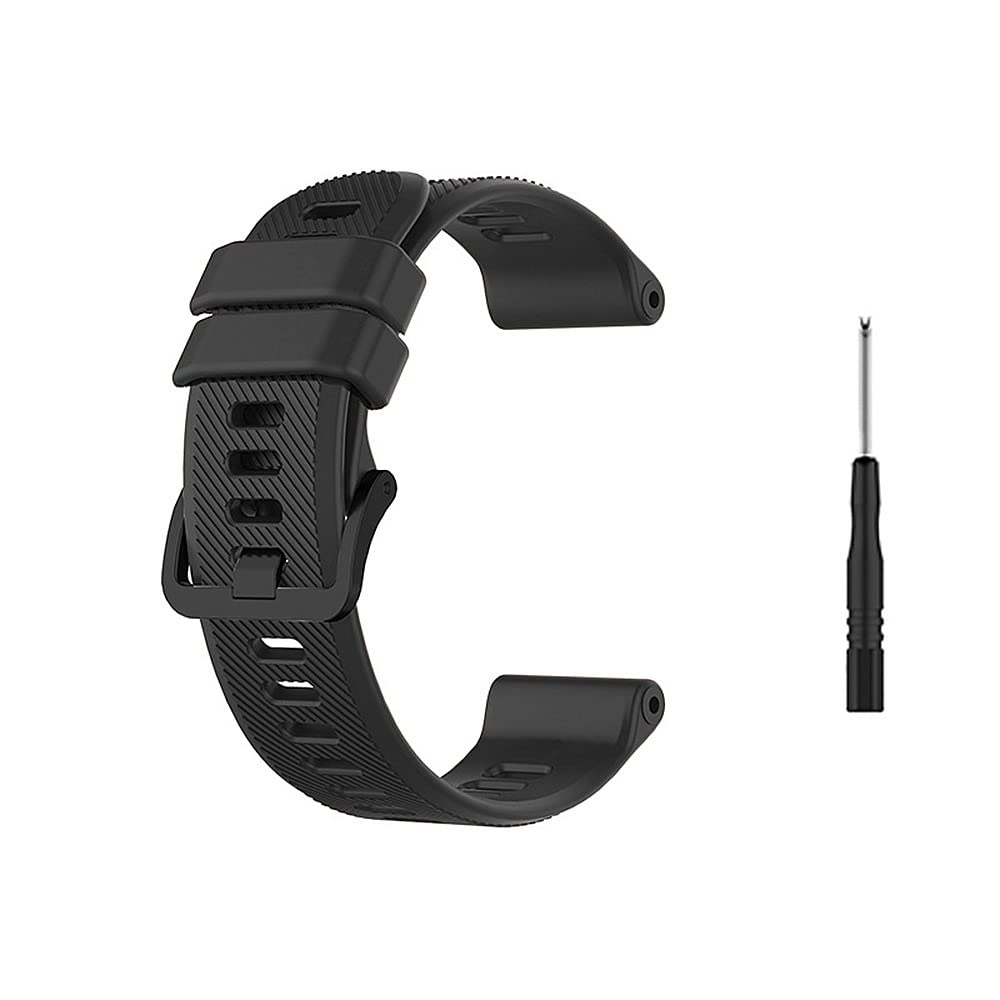 22mm Unisex Replacement Silicone Watch Strap with Screwdriver Black Buckle Compatible with Garmin Forerunner 745 Watch, Black (B09ZBGMZHY) Amazon Price History, Amazon Price Tracker
