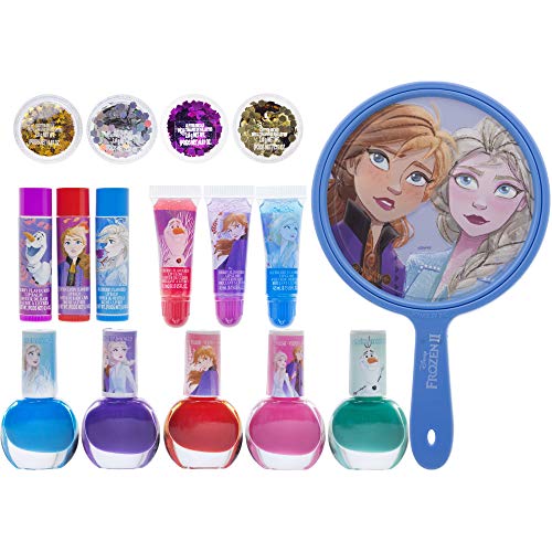 Townley Girl Disney Frozen 2 ungiftiger Peel-Off-Nagellack, Lipgloss- und Spiegelset für Mädchen, Farben, Alter 3… – Bild 2