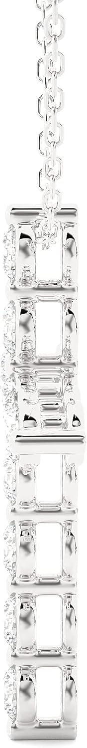 PRIVOSA Diamond Cross Necklace for Women - Solid 14k Gold and 1/5 to 3/4 Carat Natural Diamond Cross Pendant - Christian Gifts for Her - Dainty Necklace with Silver Chain - Catholic Faith Jewelry for Women - Image 3