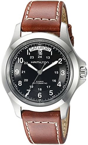 Hamilton Men's H64455533 Khaki King Series Stainless Steel Automatic Watch with Brown Leather Band