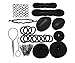 Produktbild JZK Schwarz DIY Frisuren Styling Zubehör Set Haarstyling Tools Haar Donuts Bun Maker Hair Clip-Pads Haarnadeln Haargummis für Mädchen Frau