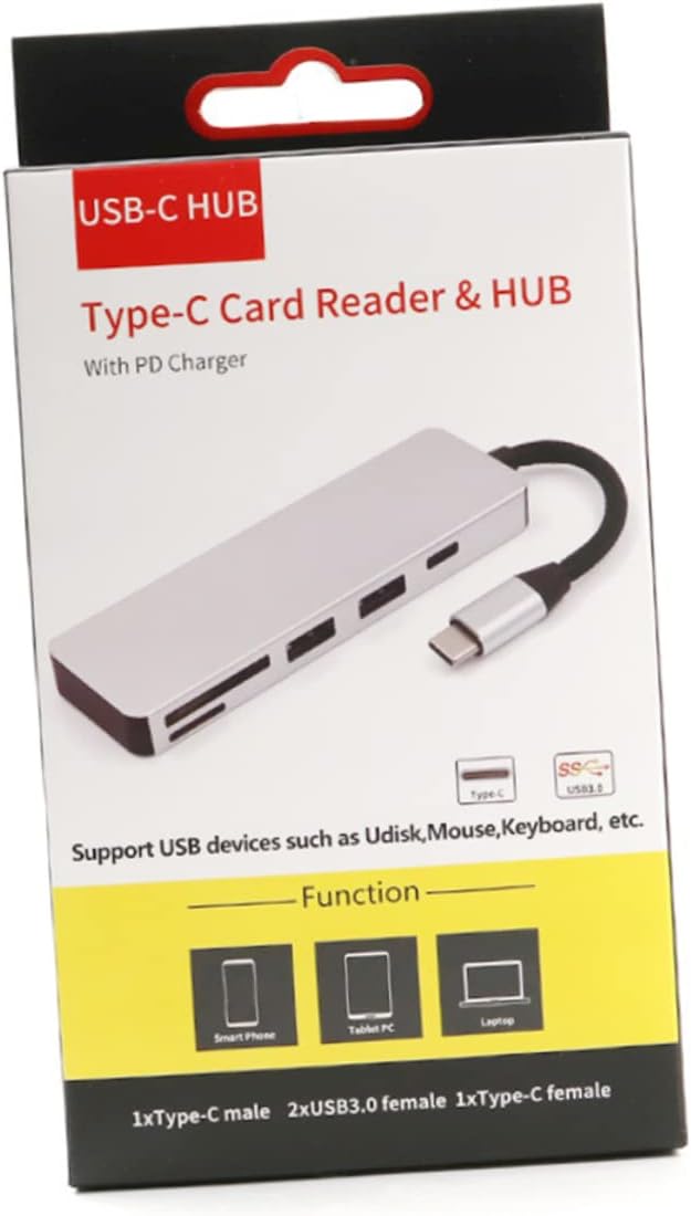 Generic 3pcs USB Type- Adapter USB Expansion Dock Compact and Portable Silver Design Effortless Media Access No Drivers Required