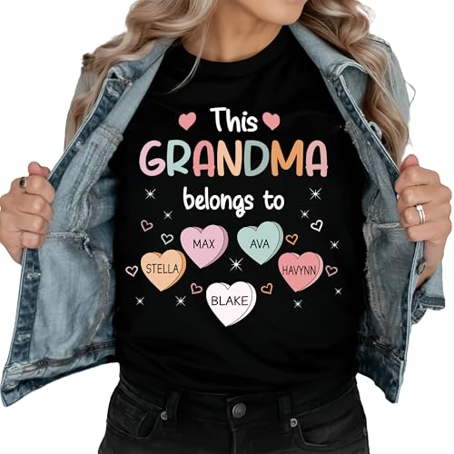 Personalized Grandma Shirt - This Grandma Belongs to - Women's T-Shirt