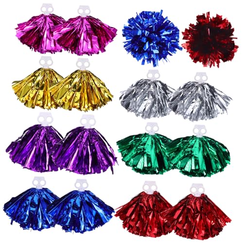 Pompons de pom-pom girl avec anneau pour briller lors des galas de danse scolaires