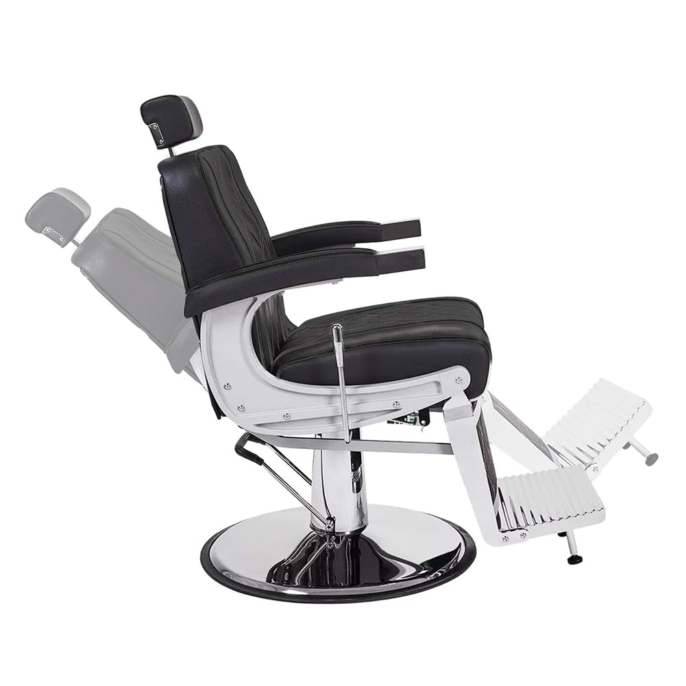 Silla de peluquería, Silla de barbería hidráulica reclinable para peluquería y estética, Ideal para Salones de Belleza.