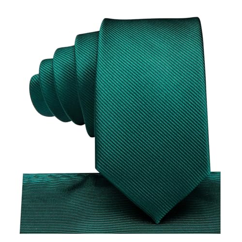 Image of Hi-Tie Father and Son Tie Set Striped Plaid Ties for Men and Boys Silk Necktie Pocket Square Set for Wedding Gifts