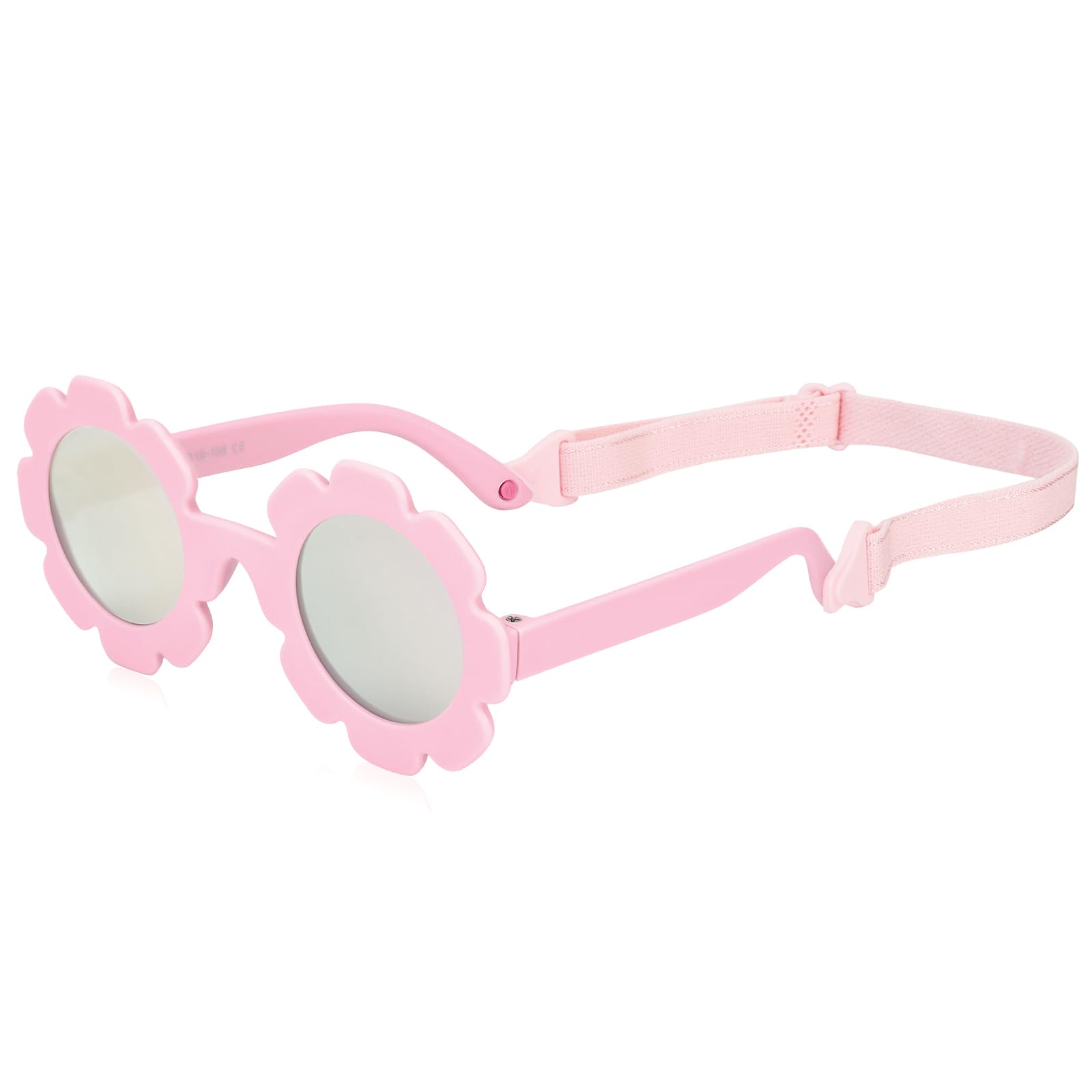 Hifot Occhiali da sole Polarizzati Baby, Occhiali da Sole Con Regolabili cinghia UV400 protezione UV Ponte nasale in Silicone Morbido per neonati da 0 mesi a 2 anni