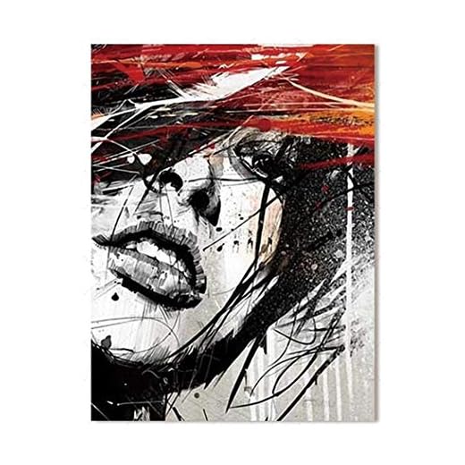 XIANRENGE 100% Puro Pintado A Mano Pintura Al Óleo Mujer Cara Retrato Abstracto Cuerpo Humano Arte Imagen Sala De Estar Decoración para El Hogar 80×120Cm