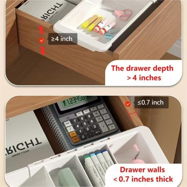 Miniatura 4 de Bandeja deslizante para cajones con divisores ajustables, organizador de almacenamiento de cocina expandible, cajón deslizante para cajones,