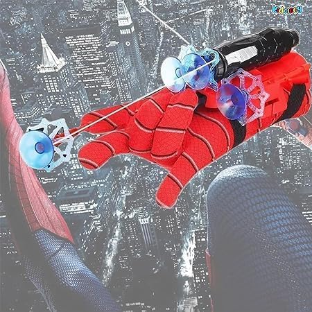 MOROVIK Spider Web Shooters Toy for Kids Fans, Hero Launcher Wrist Toy Set, Cosplay Launcher Bracers Accessories, Sticky Wall Soft Bomb Funny Children's Educational ToysMulticolor (Black and RED) - Image 8 thumbnail