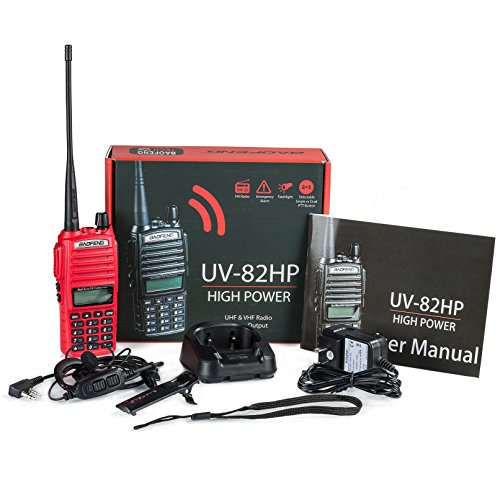 Image of BaoFeng UV-82HP (RED) High Power Dual Band Radio: 136-174mhz (VHF) 400-520mhz (UHF) Amateur (Ham) Portable Two-Way