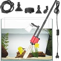 FEDOUR 30W Aquarium-Kiesreiniger, Multifunktioneller elektrischer Aquarium-Wasserwechsler, herausnehmbarer Vakuum-Sandwäscher, Algenreiniger, Wasserdusche-Set