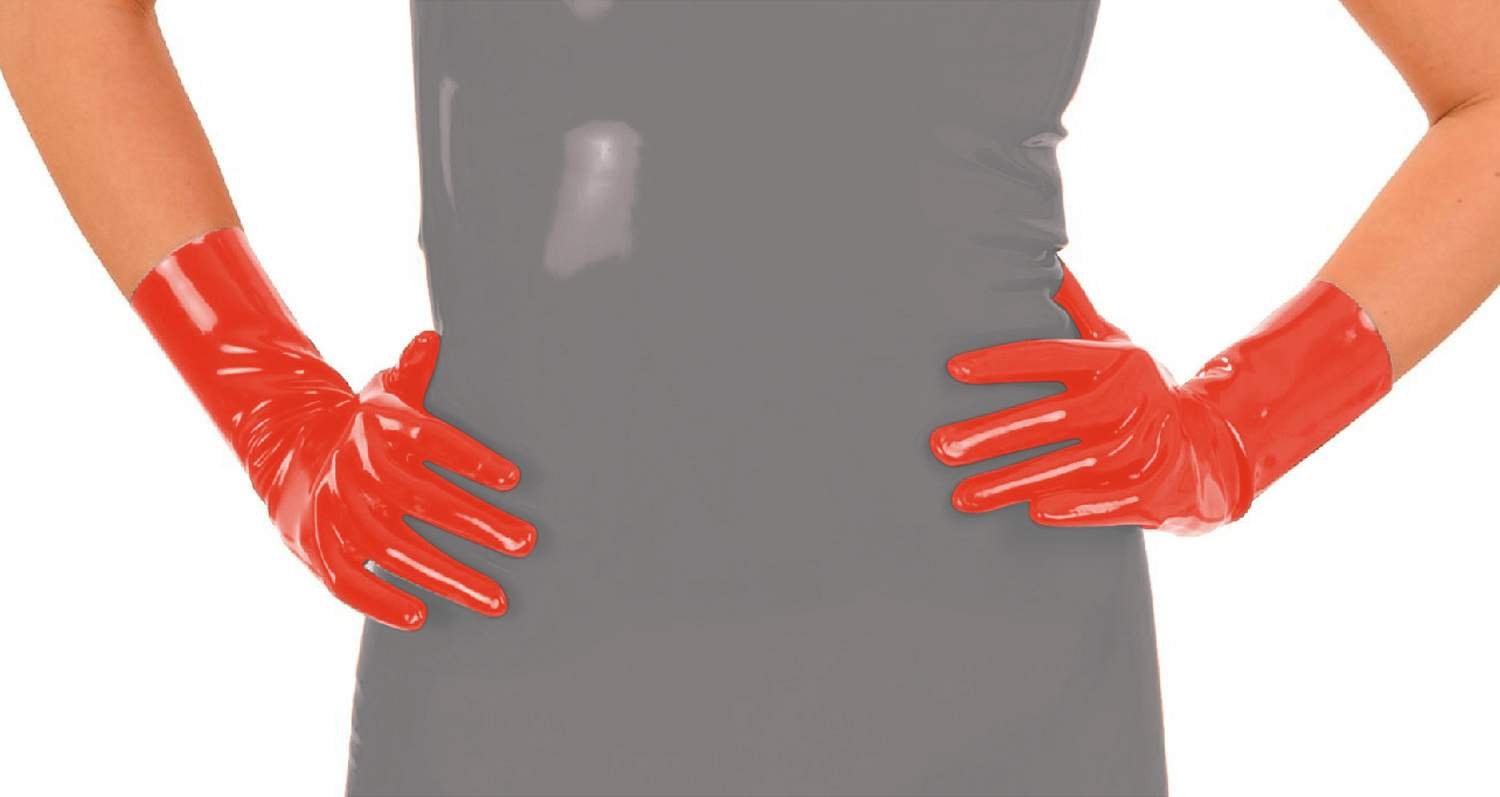 Anita Berg ab4070 Latex Gants Courts Rubber Gants, Noir - Noir -