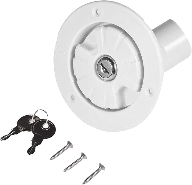 Water Cap with Gravity Lock, RV Camper Water Inlet Lockable Cap for Caravan Fresh Water Inlets on RV Motorhomes Caravans Boats Camper Trailer
