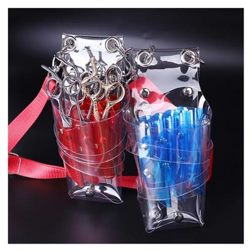 Pochette avec ceinture de coiffure bleue pour garder ses ciseaux à portée de main