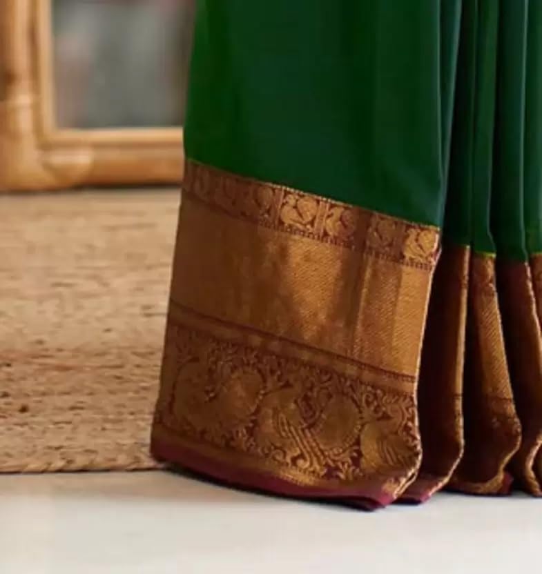 Image of SUPERLAXMI Self Design Kanjivaram Jacquard, Art Silk Saree