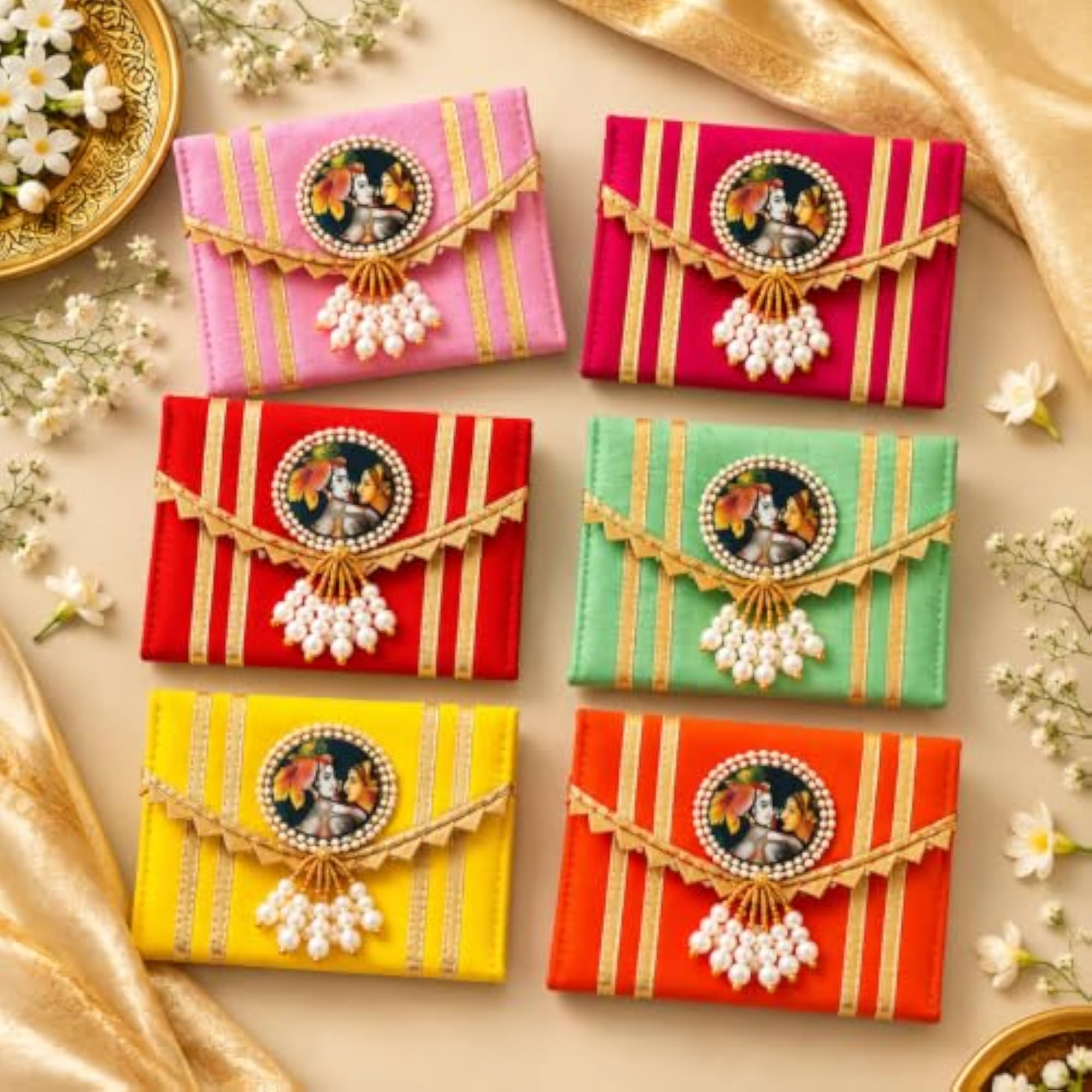 Radha Krishna Shagun Coin Pouch Envelope