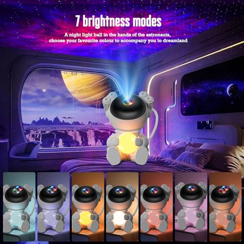 Astronaut Projektor Galaxy Nachtlicht LED Sternenhimmel Lampe Timer Fernbedienung 360° Rotation Heimkino-Beleuchtung Sch