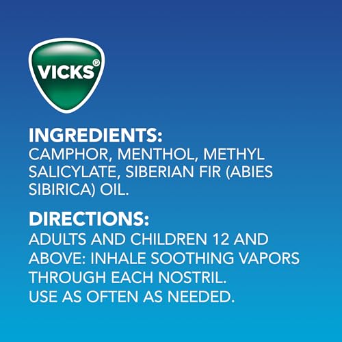 Vicks VapoInhaler, Portable Nasal Inhaler, Non-Medicated, Soothing Vapors, Menthol Scent, 1 Count - image 7