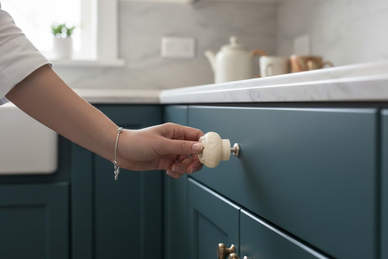 Leaf Pattern Bone Cabinet Knobs and Drawer Pulls Vintage Cabinet Knobs, Dresser Knobs Drawer Knobs Door Knobs Drawer Pulls Dresser Handles with Mounting Screws - Leaf Pattern (Pack of 8)